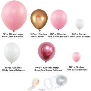 Rose Gold Birthday Balloons Garland Arch Set Latex Balloon Decorations