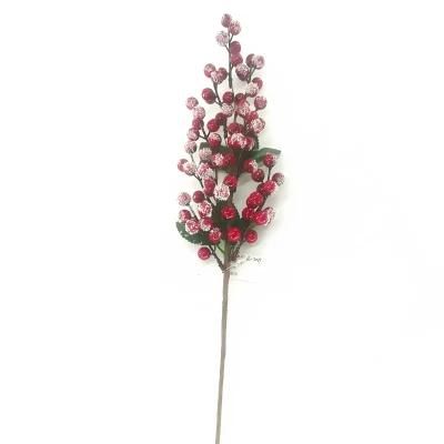 Plastic Artificial Christmas Decoration with Flowe Red Berry
