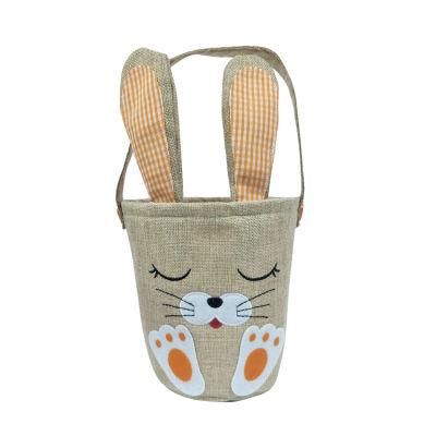 Bulk Childrens Rabbit Bucket Decorations Burlap Easter Basket for Boys Girls