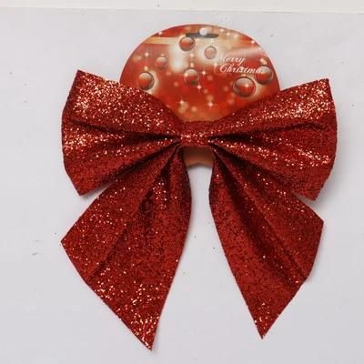 Wholesale High Quality Cheap Price 29*34cm Red Glitter Plain Bowknot