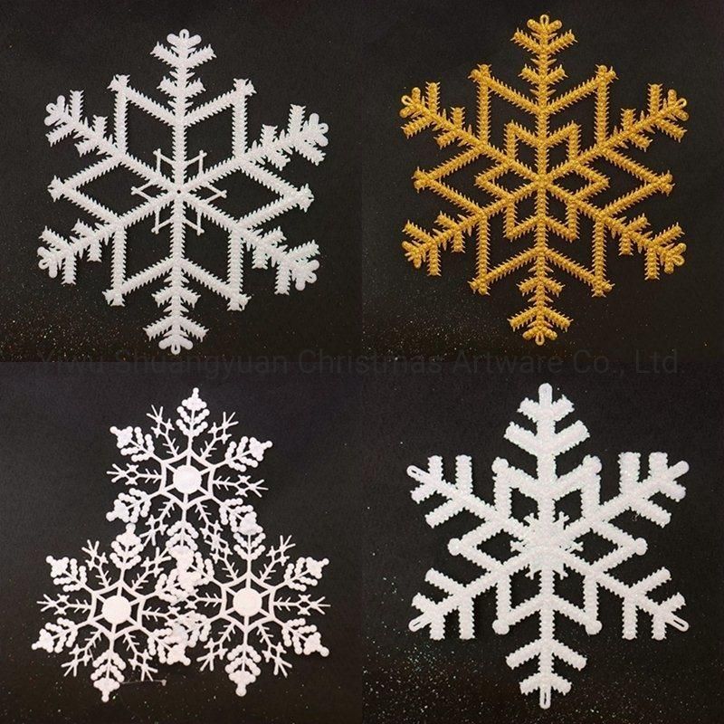 Christmas Foam Snowflake Hanging Decor for Holiday Wedding Party Decoration Supplies Hook Ornament Craft Gifts