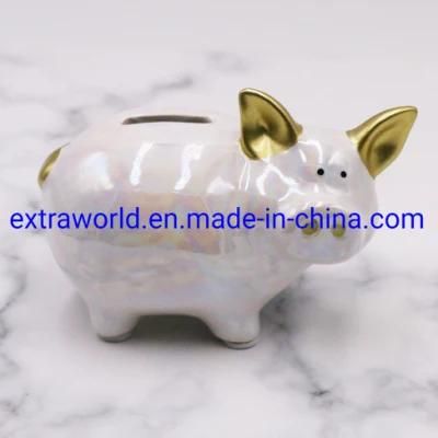 Customized Pig Shape Ceramic Money Box Piggy Bank for Gift