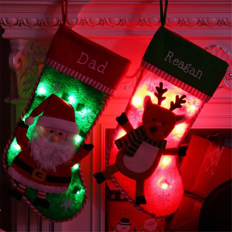 Wholesale New Design LED Christmas Stocking Christmas Decorations