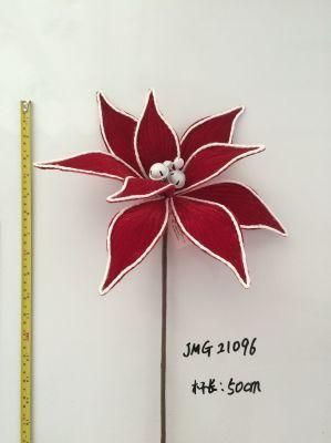 Ytcf096 Wholesale Price Christmas Poinsettia Flower with Clasic Type