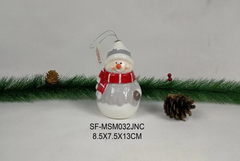 2020 Christmas Decoration Santa Clause Shape Ceramic Series with LED Lights