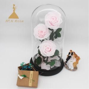 Handmade Wedding Decoration Gifts Long Stem Glass Roses Flowers Wholesale