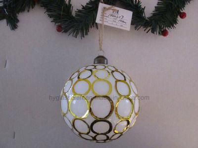 White Christmas Glass Ornaments for Decoration