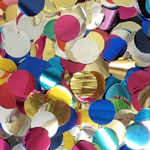 Popular Confetti Push Round Sequin Confetti Gold Tissue Paper Confetti Metallic Foil Circles for Birthday Party
