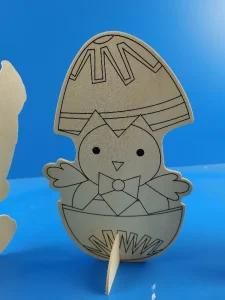 Unfinished Standing Wood Easter Eggs Rabbits