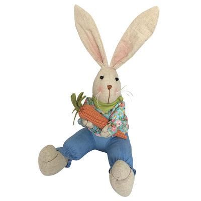Commercial Unique Doll Burlap Bunny Toy Decor Easter Party Decorations