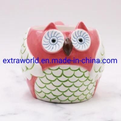Durable Creative 3D Owl Animal Ceramic Mug High-Quality Cups