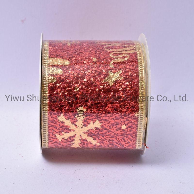 Christmas Ribbon Decor for Holiday Wedding Party Decoration Supplies Hook Ornament Craft Gifts