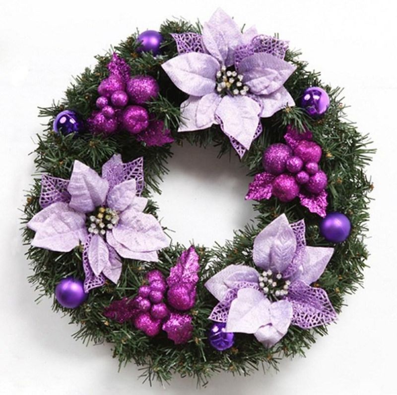 Small MOQ Christmas Wreath Xmas Door Hanging Wreath Decoration