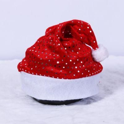 Factory Wholesale Gold Velvet Christmas Hat