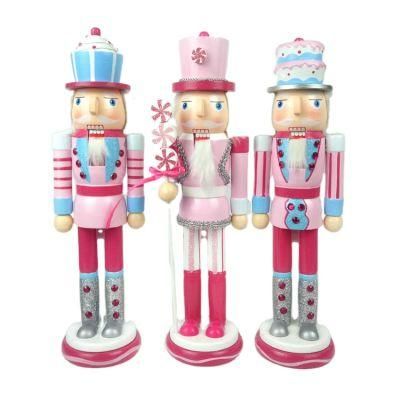 Wholesale Christmas Decorations Wooden Candy Series 38cm Nutcracker King Soldier