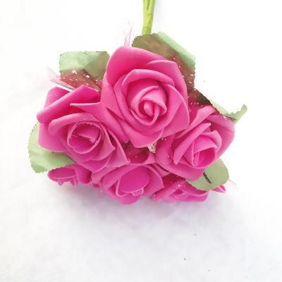 Manufacturer Supply Artificial Rubber Foam Flower for Wedding Home Decoration