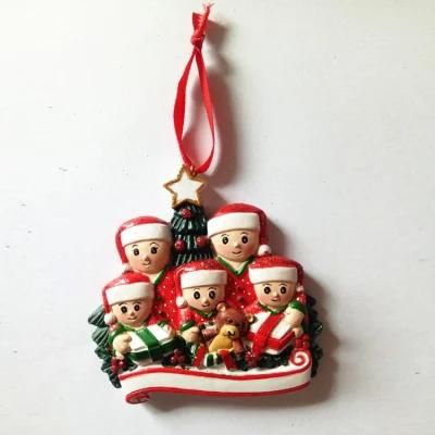 Personalized Resin Santa Tree Decorations Family Christmas Ornament