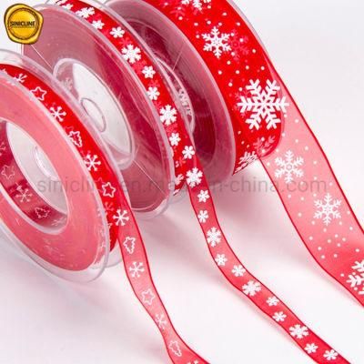 2020 Sinicline Festival Christmas Style Gifts Packaging Beautiful Organza Ribbon