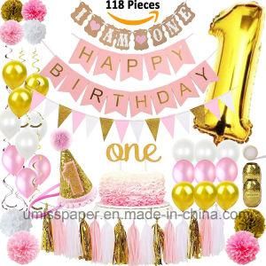 Umiss Paper Garland Flag Banner 1st Birthday Decorations Party Decoration Party Suppliers