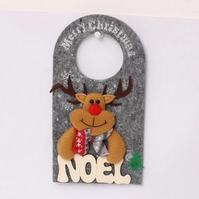 Hot Sale New Design Grey Color Cute Mideer Noel Christmas Door Hanger