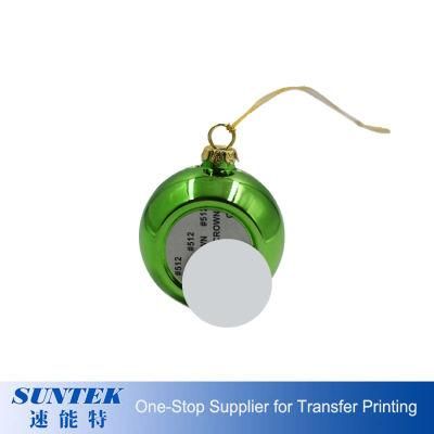 Wholesale 6cm Sublimation Xmas Decorating Balls Blank Printable Plastic Christmas Tree Ornament