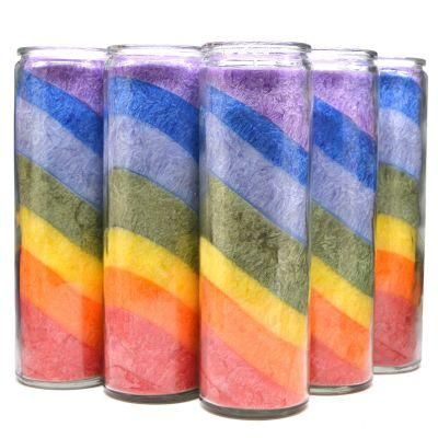 Rainbow Votive Candle Glass Jar Candles Wholesale