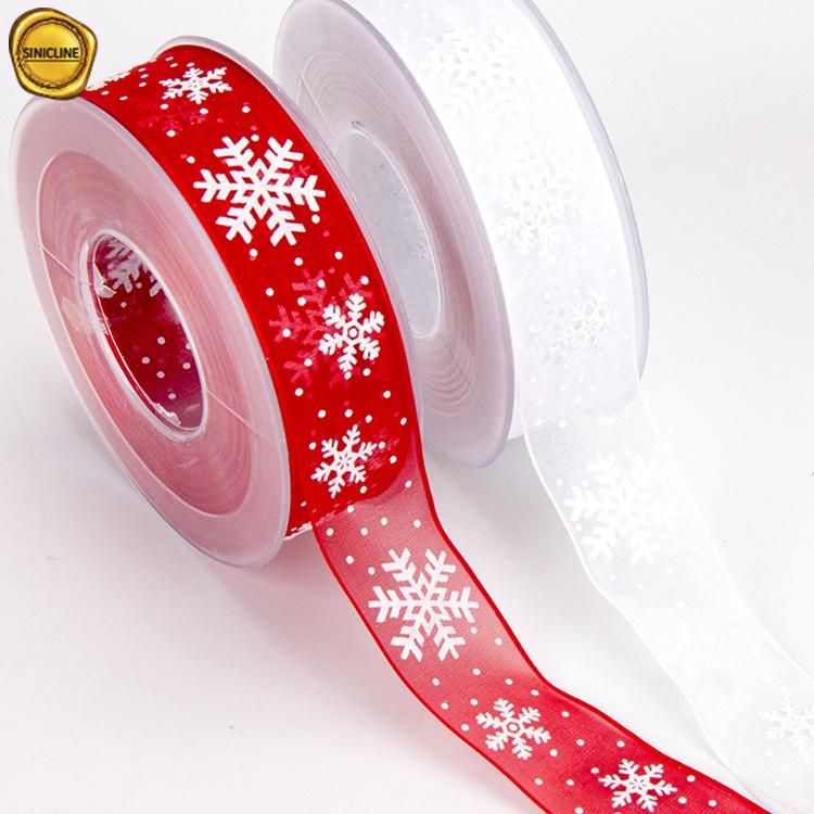 2020 Sinicline Festival Christmas Style Gifts Packaging Beautiful Organza Ribbon