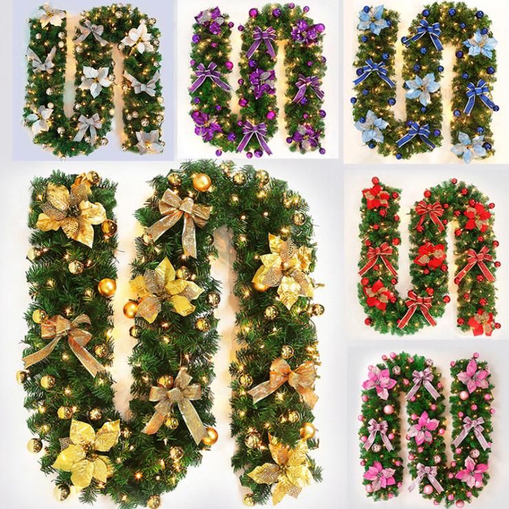 2.7m PVC LED Light Christmas Decorations Garland Outdoor Party Decorations