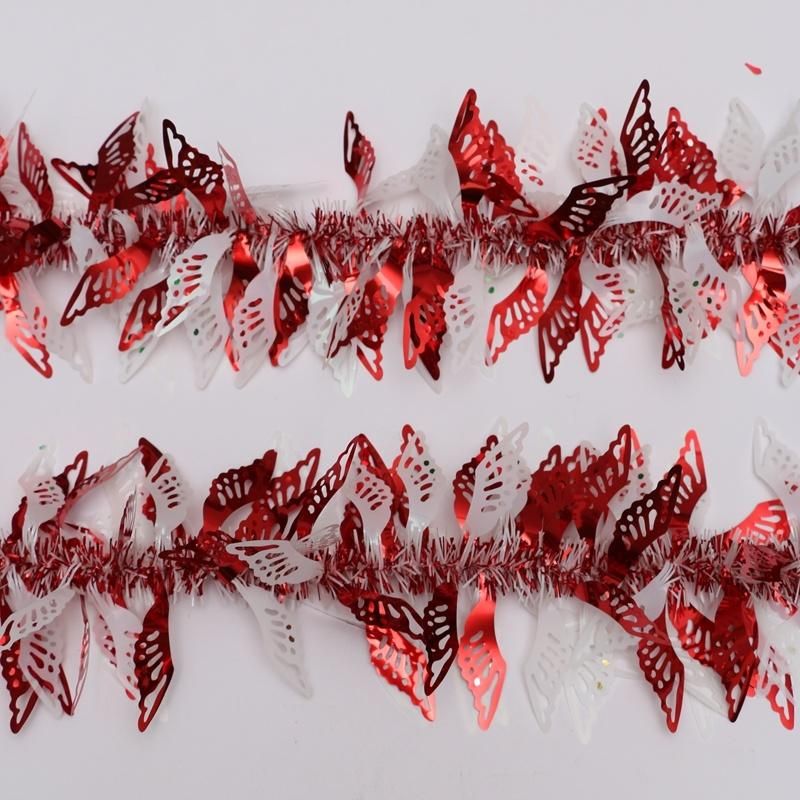 Factory Direct Sale Red Color 200cm Christmas Pet Tinsel