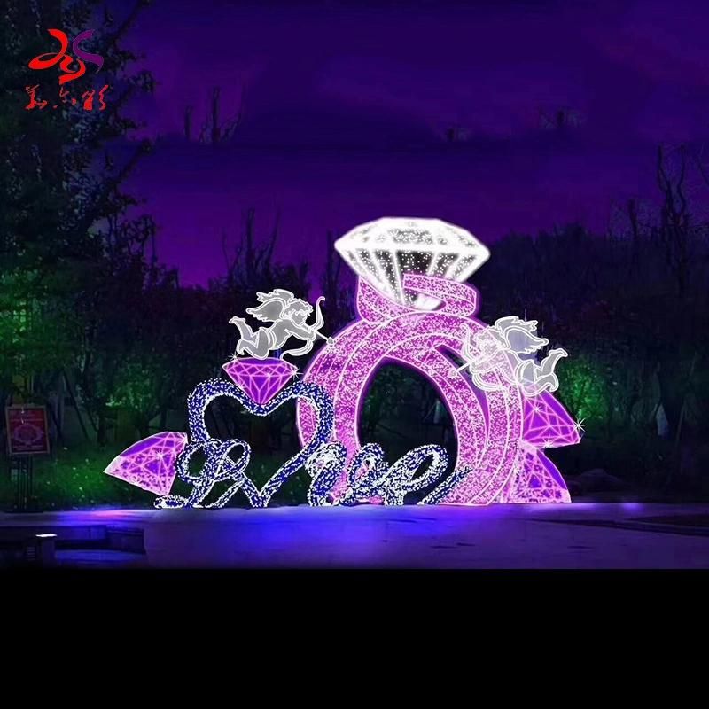 Outdoor 3D Light Sculpture Street Lights Decoration