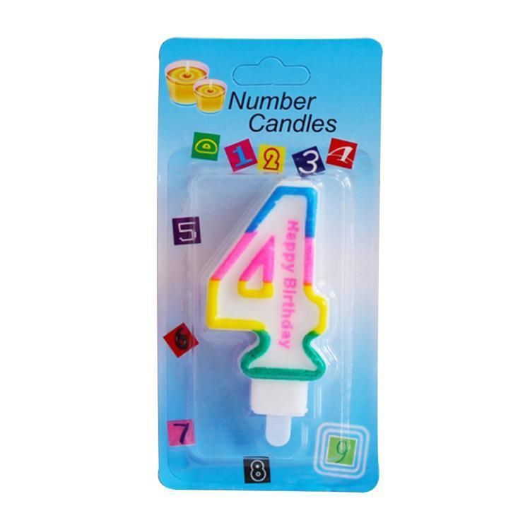 Rainbow Printed Happy Birthday Number Birthday Candle to Indonesia