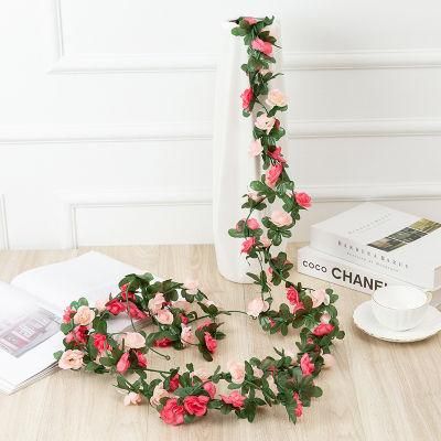 Artificial Flowers Hanging Rose&#160; Flower Garland Rose Vine Wedding Arch Garden Background Decor