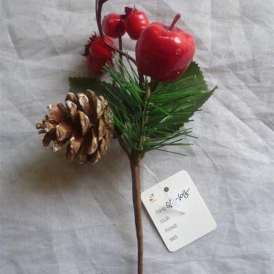 Christmas Wreath Artificial Pinecone Red Berries Decoration Hanging Front Door Wall Tree Ornament