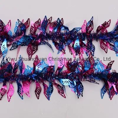 Yiwu Factory Direct Sale Multicolor 200cm Pet Christmas Tinsel Garland