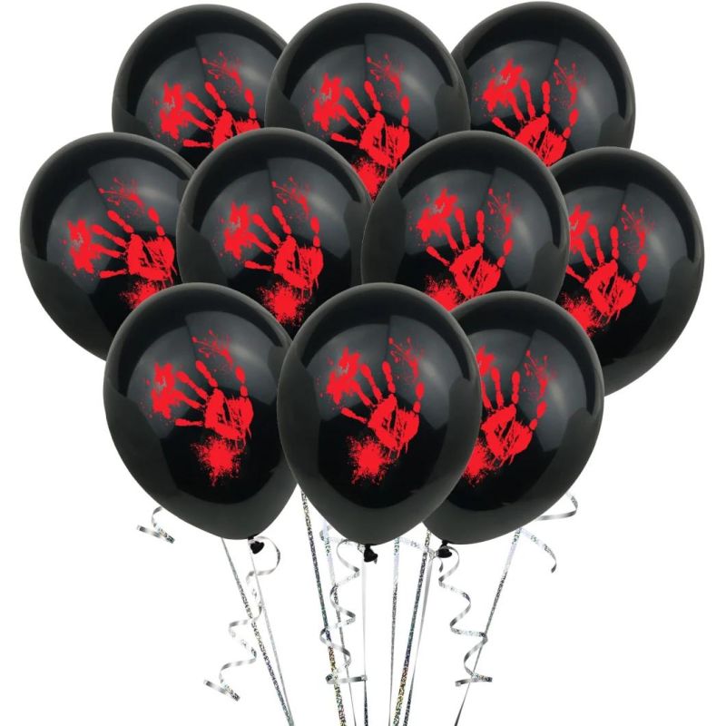 Halloween Balloons, 12" Blood Splatter Balloons for Halloween Party Supplies 10PCS