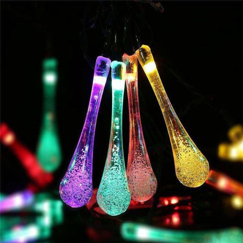 Drip Solar Strings Lights Water Droplets String Lights Outdoor Decoration