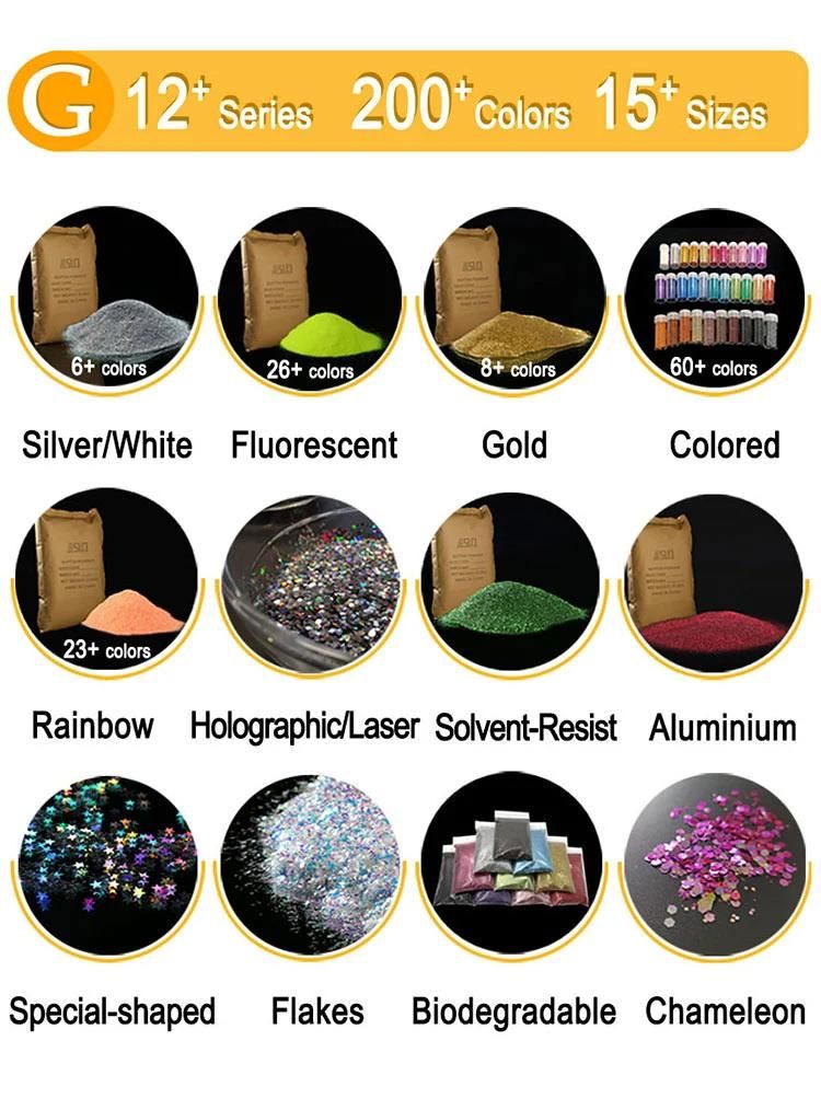 Competition Pet Material Bulk Industrial Rainbow Glitter Powder
