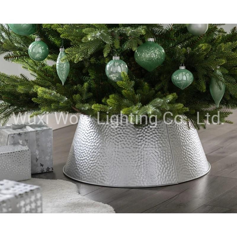 Metal Tin Christmas Tree Collar - Silver/Gold