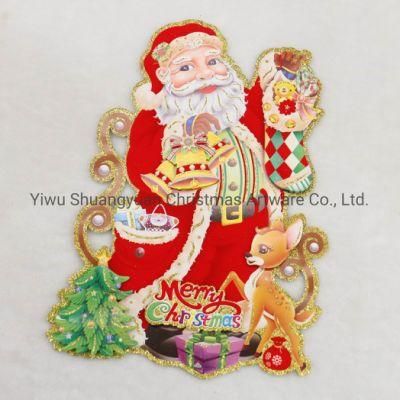 Promotion Cheap Christmas Santa Door Wall Sticker