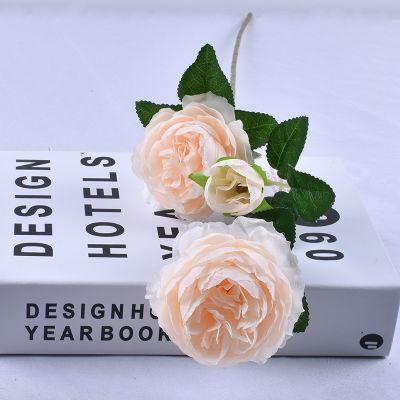 Artificial Silk Peony Flowers 3 Heads Flowers Home Wedding Party Festival Decor