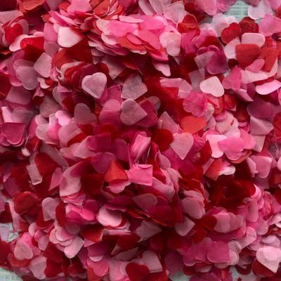 Wholesale Party Decoration Custom Shape Tissue Paper Heart Confetti