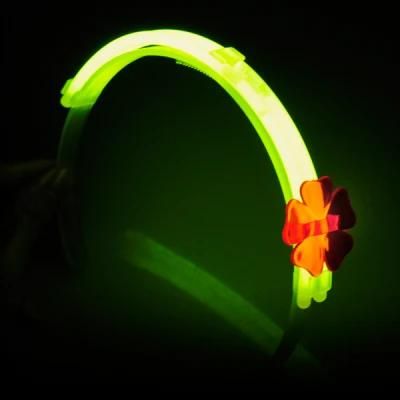 Beauty Decoration 8 Inch *2 Glow Sticks Individual Foilbag Glow Flower Hairband