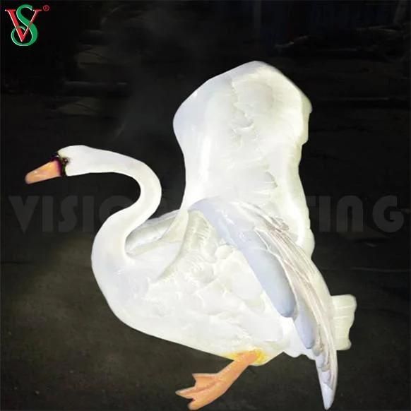 Outdoor Animal Sculpture Decoration Christmas Light Swan Lights