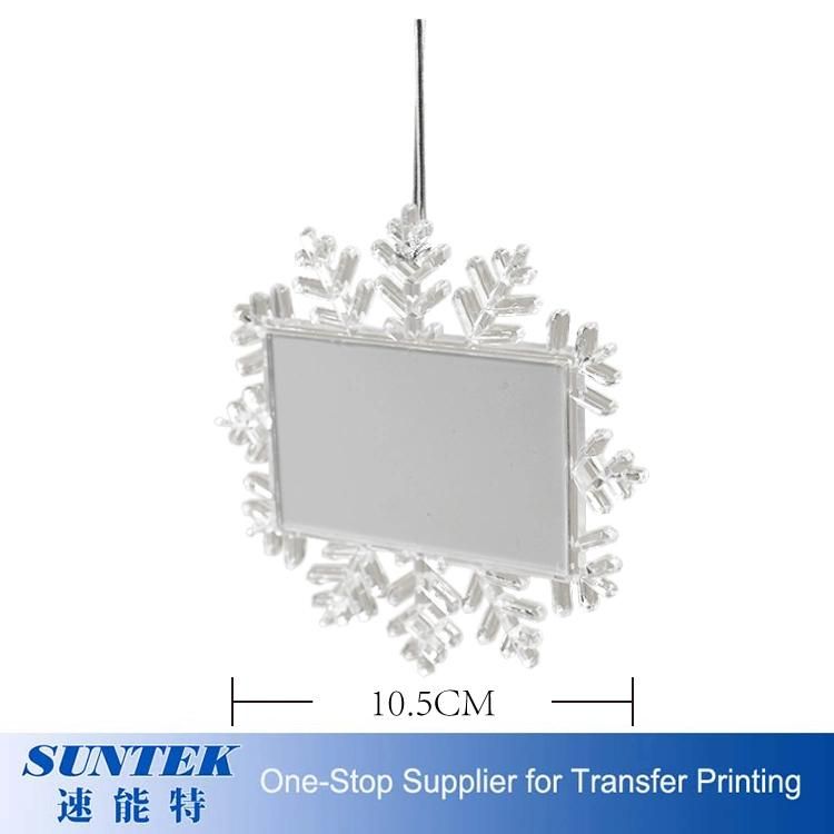 Sublimation Blank Snowflake Christmas Ornament with Metal Aluminum Sheet for Printings