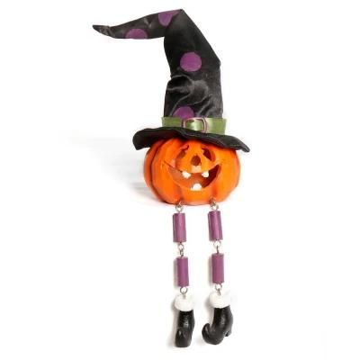 New Design Wholesale Home Decorations Party Accessories Long Soft Leg Ghost Halloween Resin Pumpkin