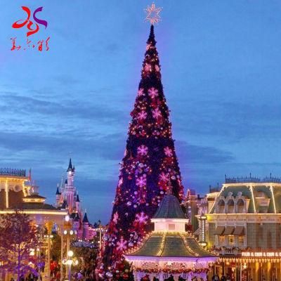 Artificial Programmed LED Artificial Commercial Flocking Snow Christmas Tree
