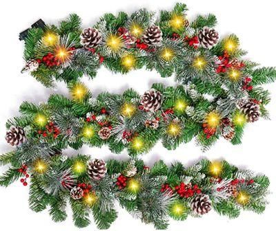 Prelit Christmas Garland Pine Artificial Garland Decoration for Christmas