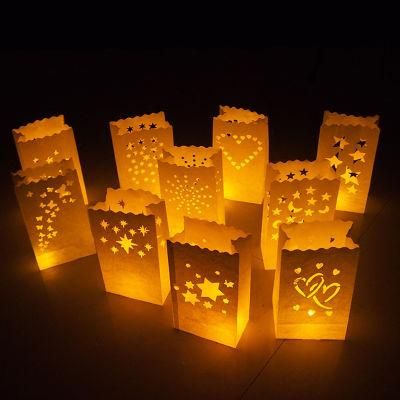 Luminary Fireproof Paper Candle Bags for Birthday Party Christmas Halloween Decoration
