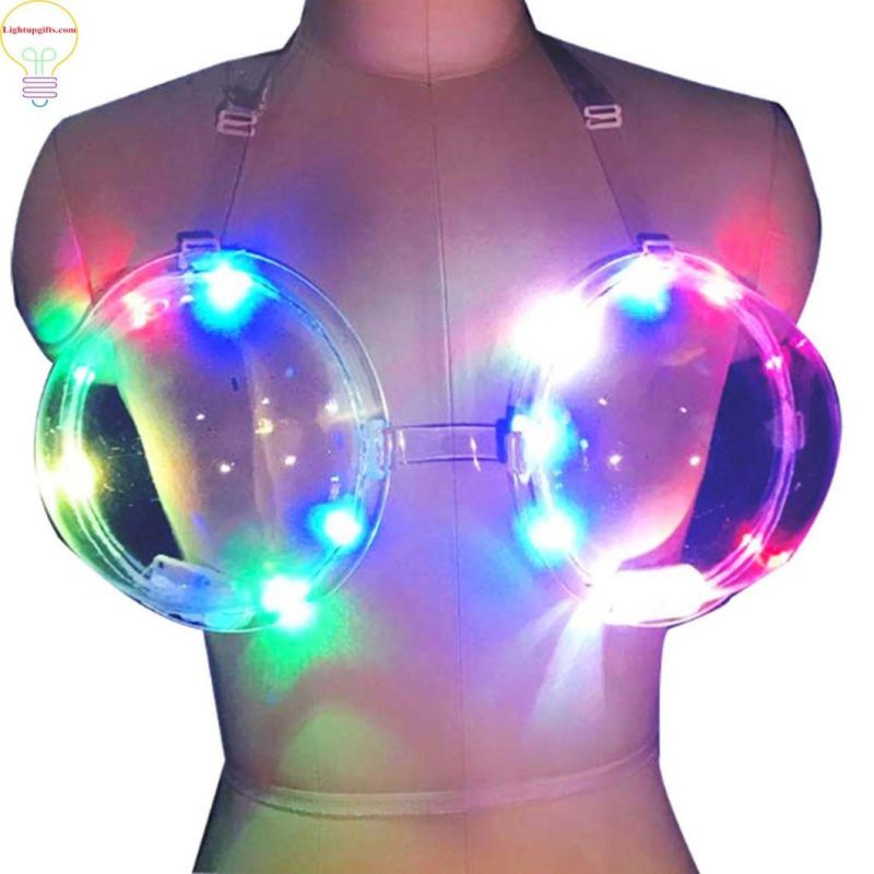 LED Luminous Bra, Night Club Cocktail, Bra, Wine Bra Light