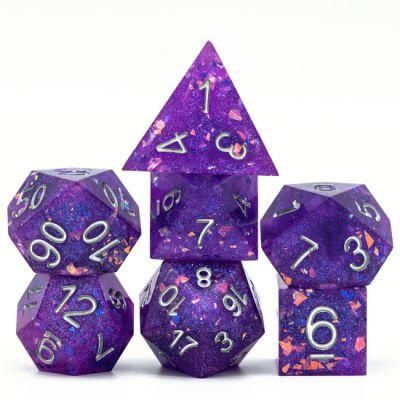 Game Dice Sets Dnd Polyhedral Custom Resin Sharp Edge Dice
